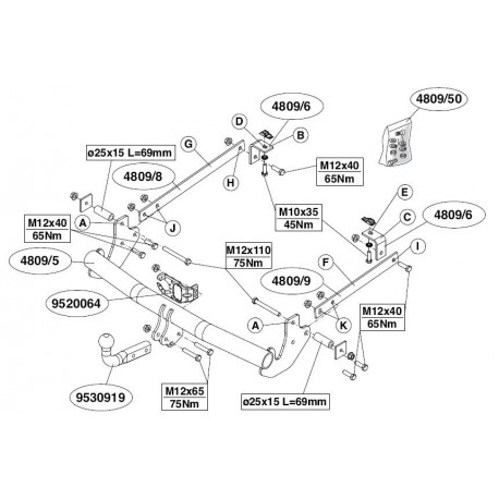 Attelages - JUMPY/SCUDO Fourgon - Q000040