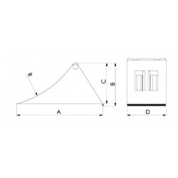CALE DE ROUE PLASTIQUE NOIR - P450220