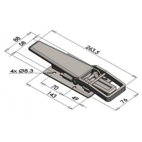 FERMET ACIER ZINGUE 270X80 AV