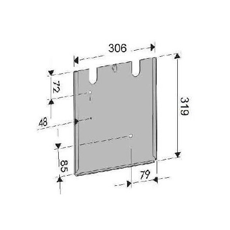 Porte-plaque anti-retournement 306 x 319 mm (ADR) - I250021