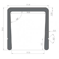 Profil Alu d'encadrement largeur 17.3 - D000201
