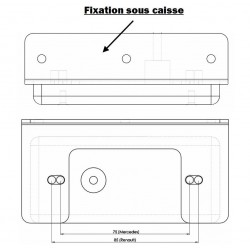 Support de feux latéraux Fixation sous caisse - I450300