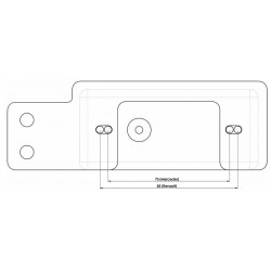 Support de feux latéral Fixation poteau pare-cycliste - I450302