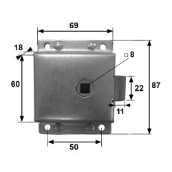 SERRURE ACIER ZINGUE