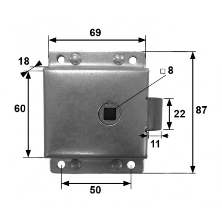 SERRURE ACIER ZINGUE