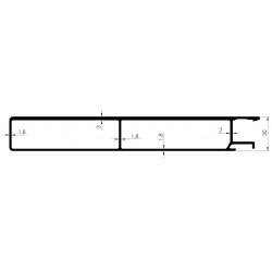 Profil INFERIEUR 200mm Ep 30mm - D800020