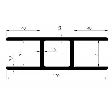 Profil de Poteau Central - D800110