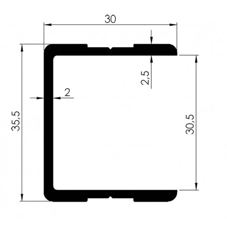 Profil d'Encadrement Ep25mm - D002200