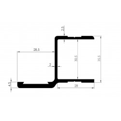 Profil d'Encadrement Ep25mm - D002200