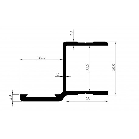 Profil d'Encadrement Ep25mm - D002200