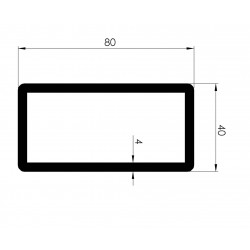Profil Tubulaire RECTANGLE 100x50x5 - D800400