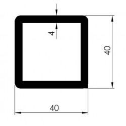 Profil Tubulaire RECTANGLE 100x50x5 - D800400