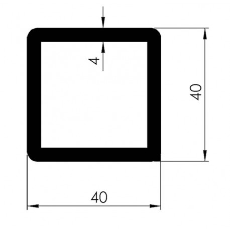 Profil Tubulaire RECTANGLE 100x50x5 - D800400