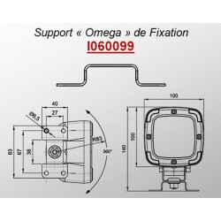 Support "Oméga" de Fixation - I060099