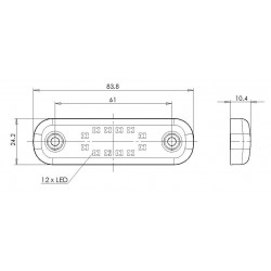 Feu de position Avant 12 LEDS SLIM - I450647