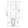 Poteau sur pied conique H800 - Battue Droite - D150130