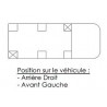 Poteau sur pied conique H800 - Battue Droite - D150130