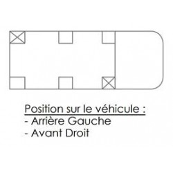 Poteau sur pied conique H800 - Battue Gauche - D150131