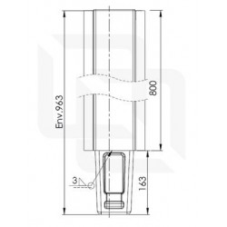 POTEAU PIED CONBATDOUBL H800