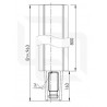 Poteau sur pied conique H800 - Battue Double - D150132
