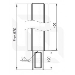 Poteau sur pied conique H400 - Battue Double - D150122