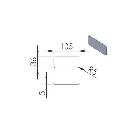 Platine à souder pour Poteaux H800 - D150139