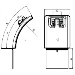 Garde-boue avec bavette anti-dispertion surmoulée + brides intégrées - C050178