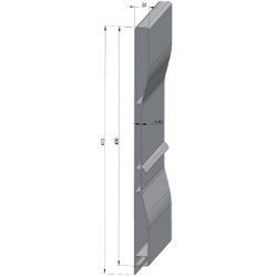 Profil de ridelle monobloc H400 anodisé - D550041