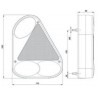 Feu de position latéral Orange sur Support 90° - I450453