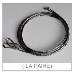 Câbles inox (x2) longueur 3305 mm - T990060