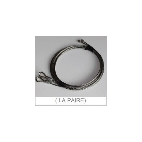 Câbles inox (x2) longueur 3305 mm - T990060
