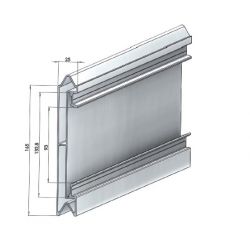 Profils de réhausse en aluminium brut pour rail d’arrimage - D200109