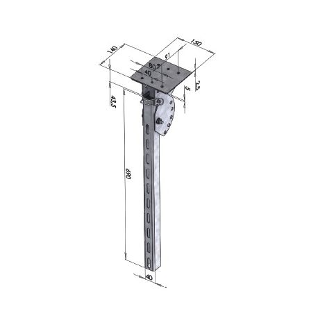 Poteau relevable frigorifique