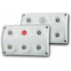I600281 - Plafonnier avec detecteur de mouvement, avec interrupteur, avec interrupteur et LEDs rouge
