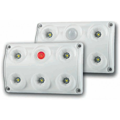 I600281 - Plafonnier avec detecteur de mouvement, avec interrupteur, avec interrupteur et LEDs rouge