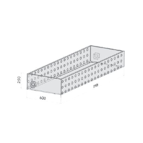 Panier grillagé boulonnable H250mm Pour coffre A250905- A250905P