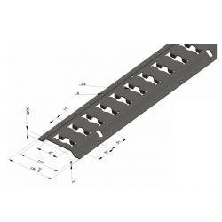 Rail d'arrimage 4800mm Epaisseur 2.00mm- Acier zingué-T100107