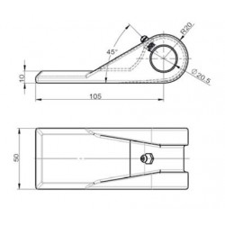 K100126 - ARTICULATION POUR PORTES DE BENNES
