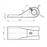 K100126 - ARTICULATION POUR PORTES DE BENNES