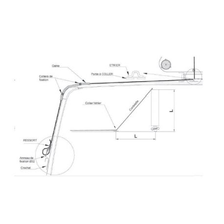 Kit de rabattement triflash manuel - I350163R Kit de rabattement triflash manuel - I350163R