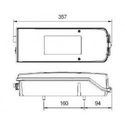 I501037 - FEU ARRIERE DROIT "RUBBOLITE 462 " 370x139x89 mm