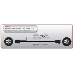 Rallonge pour chassis Ford Transit L.180mm - avec fil pour 3ième feu stop - ref. I852384