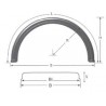 C000140LBAV - C000140L - AILE PLASTIQUE INJECTEE 1400x900x450 mm - ROUES JUMELÉES SIMPLE ESSIEU + BAVETTES