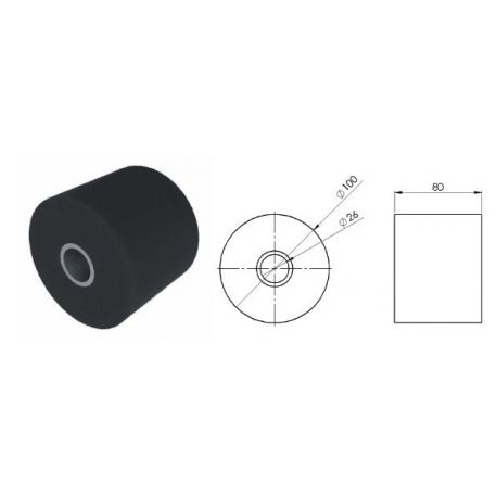 Rouleau seul pour butoir à rouleau