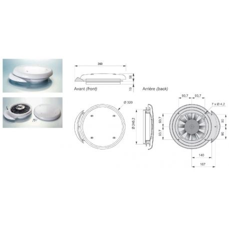 Aérateur de toit électrique 12V - G950014