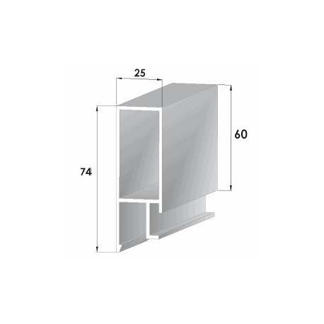 Profils aluminium pour ridelles en 25 mm - D000012
