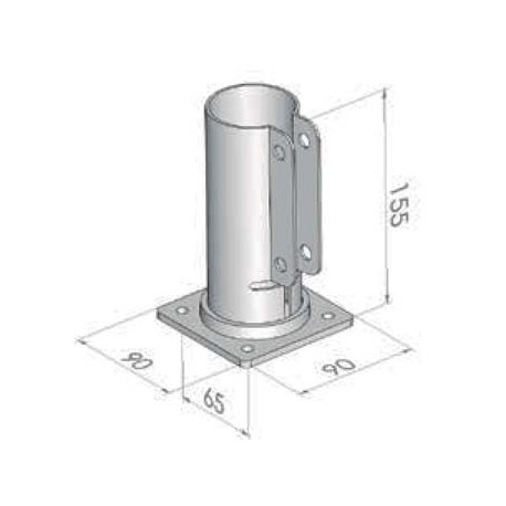 C3000050 - GOUSSET D54 ZINGUE L:160mm