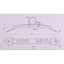 C990440 - BRIDE REGLABLE Ø42 EMB.GALVA