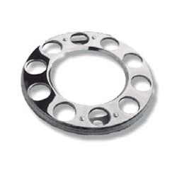 P202010 - GALETTE DE ROUES ALU AVANT  CREUSE 10 TROUS FINITION  INOX Ø32mm Entraxe 335mm