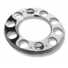 P202010 - GALETTE DE ROUES ALU AVANT  CREUSE 10 TROUS FINITION  INOX Ø32mm Entraxe 335mm